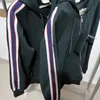 Hommes Vestes Designer Hommes Automne Veste Lettre Imprimer Vêtements Zipper Manteau Casual Hip Hop Style Extérieur Contraste Couleur Desserré Mode Stripe coupe-vent HF3E