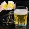 Keychain Artificial Beer Cup Creative Acrylic Mini Wine Keychain Fun Party Friends Gift Car Bag Holder