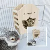 Supplies Bunny Hay Feeder Chinchilla Rabbit Food Dispenser Wooden Hay Manger Rack Holder