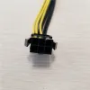 10pcs/lot --- PCI-E PCIE grafikleri ekran kartı 6pin dişi 8pin erkek adaptör güç kaynağı kısa kablo kordon 18awg tel 10cm pc diy