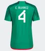 2023 Mexicos Soccer Jerseys 23 24 Gold Cup Champions Raul Chicharito Lozano dos Santos H.Lozano O.Pineda Football Shirt Kid Kit Women Män Långärmning 999