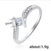 Band Rings Huitan Minimalist Engagement Wedding Rings for Women Round Cubic Zirconia Simple Elegant Female Accessories 2022 Fashion Jewelry Z0428