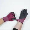 Gants de protection de travail en latex de polyester à 13 aiguilles