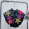 Waistcoats Whitney Wang Designer Style 2022 Summer Fashion Streetwear Coloful Sequins Stars Patchwork denim Vest Coat Women