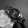 Wristwatches Quartz Watches For Men's Business Trend Minimalist Barrel Shaped Waterproof Tungsten Steel Couple Watch Relogios Masculino