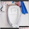 Baby Cribs Cribs 8853Cm Nest With Pillow Portable Crib Travel Infant Toddler Cotton Cradle For Born Baby Bed Bassinet Bumper Lj200818 Dhfsg