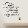 Wall Stickers Time Spent With Family Quote Decal Love Quotes Lettering Decals Decor For Living-room WL562