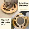 Scratchers Pet Cat Scratch Board Cat Interactive Toy With Bell Cat Slipning Claw Cat Climbing Frame Reversible Round Corrugated Cat Scratch