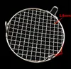 BBQ Tools Accessoires 304 Roestvrij staal High BBQ Round Grill Net met voetbarbecue Mazen Luchtfriteuse Liners Bakrek Camping Outdoor Mesh 230428