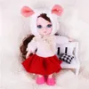 Bebekler için 16 cm kızlar moda kawaii bebek set altın saç 112 bjd mini 13 hareketli eklemler prenses kıyafetler makyaj elbisesi diy oyuncak 230427