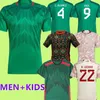 2023 Mexicos Soccer Jerseys 23 24 Gold Cup Champions Raul Chicharito Lozano dos Santos H.Lozano O.Pineda Football Shirt Kid Kit Women Män Långärmning 999
