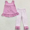 Kläder sätter mode barn designer kläder flickor outfit småbarn baby flicka ärmlösa toppisning byxor set boutique syster