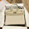 H Hbirkins Lychee Tasarımcı Moda Tahıl Çanta İnek Üst Torba Çanta Katmanı Klasik Deri Tote Kadın Çantası Olanlar Crossbody Gümüş Buckl IF9W