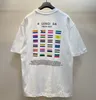 Tasarımcı Yeni Kadın Tişört Yüksek Baskı 2023 Yaz Ailesi Çift Heykel Ulusal Bayrak Ağır İş Renk Basılı Baskılı Kol T-Shirt