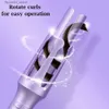 Curling Irons Automatic Curling Iron 32mm Negative Ion Hair Crimper Rotating Hair Curler Curling Wand Hair Rollers Big Wave Styling Tools Q231128