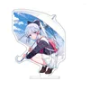 Portachiavi Anime Genshin Impact Figura Klee Kamisato Hutao Nilou Nahida Ayaka Cosplay Acrilico Modello di supporto Desk Decor Ventole Regali