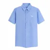 Chemises habillées pour hommes GNEP2020 nouveaux hommes et femmes chemises d'affaires mode personnalisée couleur unie revers chemise à manches courtes impression pas cher vêtements de travail décontractés P230427