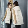 Parkas 2022 nouveau gilet femme veste en duvet de coton gilet automne hiver veste à capuche Parkas manteau décontracté sans manches lâche femme gilet