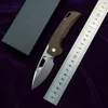 Messen Lemifshe 229 Micarta / Black / Jade G10 Handle Mark S30V Blad Ball Bearing Pocket Survival Camp Hunt Kitchen Folding Knife