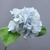 Decorative Flowers Pink Artificial Latex Hydrangea Branch Real Touch Green Plant Flower Arrangement Wedding Home Garden Living Room