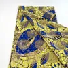 Klänningar nya afrikanska gyllene vaxtyger bomullstryck wraper batik ankara hög kvalitet original pagne material för kvinnor bröllopsklänning
