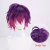 パーティー用品3タイプVtuberコスプレnijisanji violeta wig耐熱合成ヘアアニメロールプレイキャップ