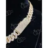 14mm Handmade Customize Popular Iced Out Vvs Clarity Moissanite Diamond Studded Cuban Link Chain for Men Women Birthday Gifts