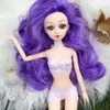 Dockor 30 cm 16 BJD Doll Ball fogad med underkläder Fashion Soft Wig Plastic Head Female Body 3D Eyes Toys for Grils Gift Kids 230427