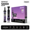 Authentischer Quizz 12000 Puffs Vapmod Tornado 12k Mesh Coil 950mAh wiederaufladbarer 26ml vorgefüllter Einweg-Vape-Pen