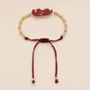 Bracelets à maillons Go2boho Vends Bracelet Corde Rouge Ajustable 4mm Perles Cuivre Motif Éléphant
