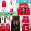 Basketball Michael Lonzo 2-Ball-Trikot DeMar 11 DeRozan Retro Zach 8 LaVine Alex 6 Caruso Herren Retro Herren Genähte Shirts Jungen Jugend