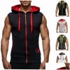 Heren Hoodies Sweatshirts Mannelijke Bodybuilding Fitness Kleding Hoody Katoenen Hoodie Mannen Mouwloze Tank Tops Casual Vest Drop Delivery Appa Dhnju