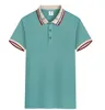 Bur Polo Shirt Summer Men Check Lapel krótko-rękawowe T-shirt europejska stacja europejska moda szczupłe miłośnicy pół-rękawowe koszule polo męskie