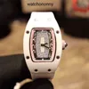 Designer Ri mlies Luxe horloges Vrije tijd Rm07-01 Automatisch mechanisch Keramisch kast Zakelijk Wit bandhorloge Dames O9ED Hoge kwaliteit