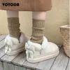 lady Winter Women Cute Warm Ankle Boots Outdoor Non-slip Thick Sole Snow Boots Furry Bow Cotton Shoes Men Pu Waterproof Plush Boots