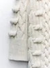 Misto lana da uomo ZBZA Cappotto da donna in maglia testurizzata Autunno bavero maniche lunghe Bordo a costine Cavo rialzato Cappotto aperto sul davanti Capispalla caldo femminile 231128