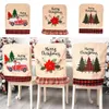 Stol täcker julmatsäcke Santa Clause Snowman Tree Case Seat For Xmas Wedding El Banquet Living Room 231127