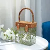 Bamboo Handbag Acrylic Transparent Small Bag Senior Sense Box Niche Design Women's Bag