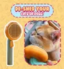 Grooming Kat Kam Pompoen Zelfreinigende Gelikter Kam voor Hond Kat Puppy Grooming Brush Tool Verwijdert Losse Ondervacht Verward Haar