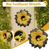 Decorative Flowers Sunflower Hanging Wall Decor Wreaths Easter Window Rustic Bee Wreath For Front Door