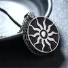 Chains 2023 Personalized Titanium Steel Men's Pendant Creative Double-Sided Sun Flower Necklace Gift Tire Couple Punk Style