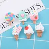 Objetos decorativos Figuras 10 PCs Cute Mini Lollipop Ice Cream Black Black Resin Cabochons Scrapbook Acessórios de gancho de cabelo Diy Party Decorate Craft G66 230428