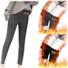 Calças femininas mulheres inverno quente leggings engrossar velo forrado veludo térmico cintura alta calças elásticas lambwool legging pantalones