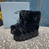 Nylon salpicado tornozelo botas de lã de esqui dedo do pé redondo botas de lua mulheres sapatos de grife de luxo moda sapatos de renda top tamanho de fábrica 35-42