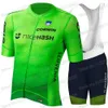 Cykeltröja sätter Slovenien National Team Set Short Sleeve Green Clothing Road Bike Shirts Suit Bicycle Bib Shorts MTB Ropa 231127