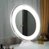 Miroirs compacts Miroir de maquillage de mode à 14 LED avec paramètres de lumière grossissante 10x miroir cosmétique de lumière du jour naturelle brillante pour les femmes 231128