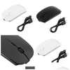 Mice Build-In Li Battery High Quality Super Slim Portable Rechargeable Bluetooth 3.0 Bt Wireless Mouse For Laptop Pc Drop Delivery Com Dhmck