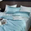 Zestawy pościeli Bamboo Lyocell Double Queen King Rodzinne Zestaw rozmiaru miękkiego chłodzenia Odwracalne 4PCS Zip Duvet Cover 1Bed Arkusz 2casesvaiduryd