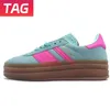 Designerschuhe Gazelle Laufschuhe Sneakers Bold Pink Glow Pulse Mint Pink Core Black White Solar Super Pop Pink Almost Yellow Damen Freizeitschuhe 36-45