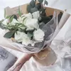 Förpackningspapper 50cmx10yard långa rullar prickar transparent lindad blomma gashandelsblomster Bouquet förpackningsmaterial högklassigt ihåligt tunt garnnät 231127